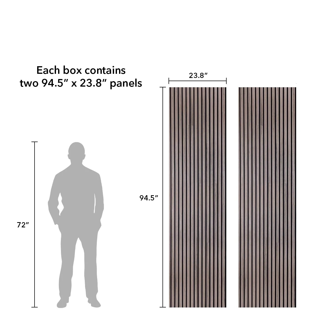 Sandal Walnut Acoustic Slat Panels 94.5