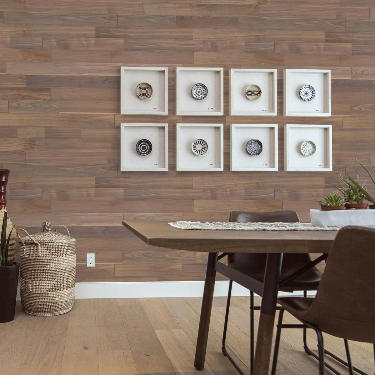 Natural Walnut Smooth Self-Stick Planks – Luxewall