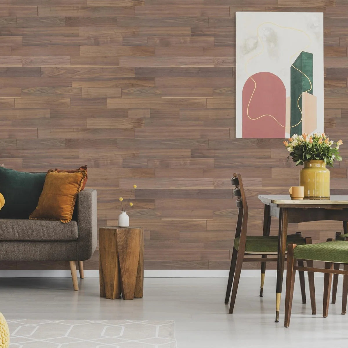 ア*ル様 ウッドスタンド（Walnut製）四角300×180㎜ (高：280㎜) Natural Walnut Smooth Self-Stick Planks – Luxewall