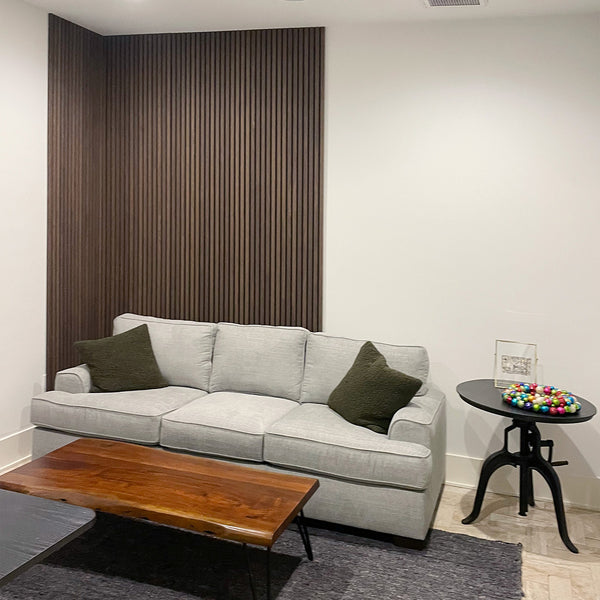 Toasted Walnut Acoustic Slat Panel 120" Sample – Luxewall