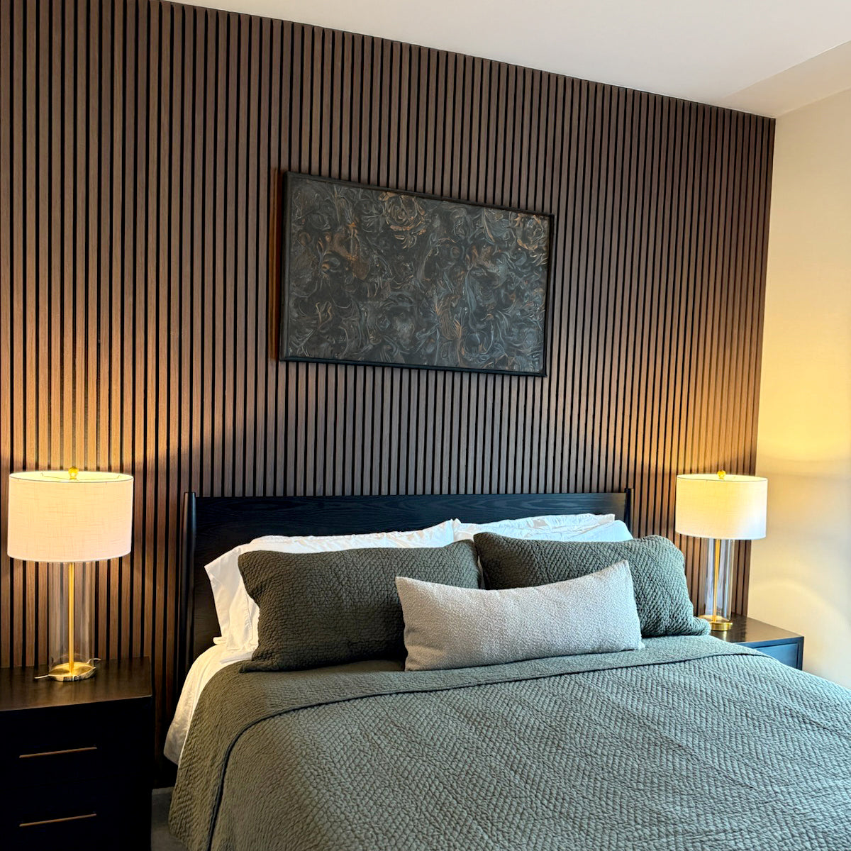 Toasted Walnut Acoustic Slat Panels 94.5
