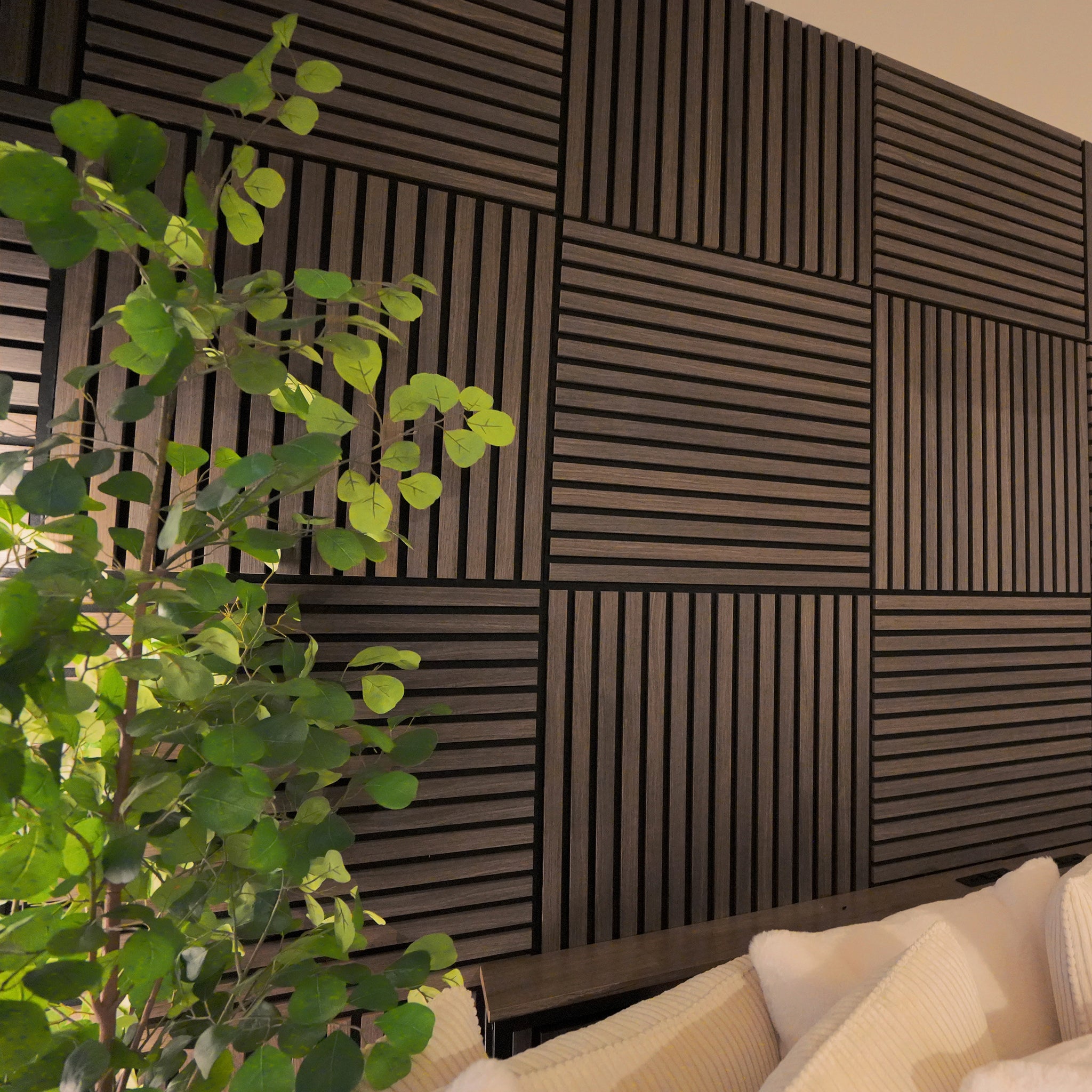 Toasted Walnut Acoustic Tile Panels 23.6" Length