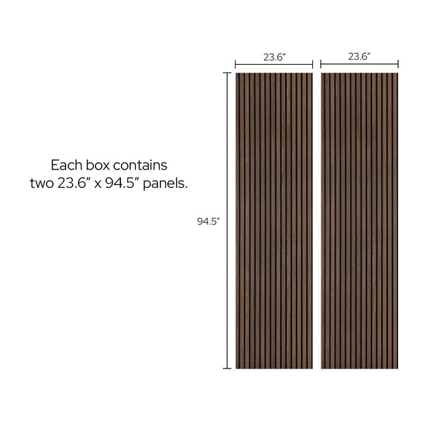 Toasted Walnut Acoustic Slat Panels 94.5"