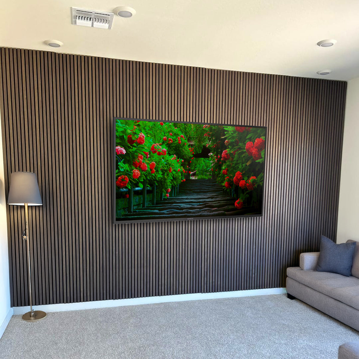 Toasted Walnut Acoustic Slat Panels