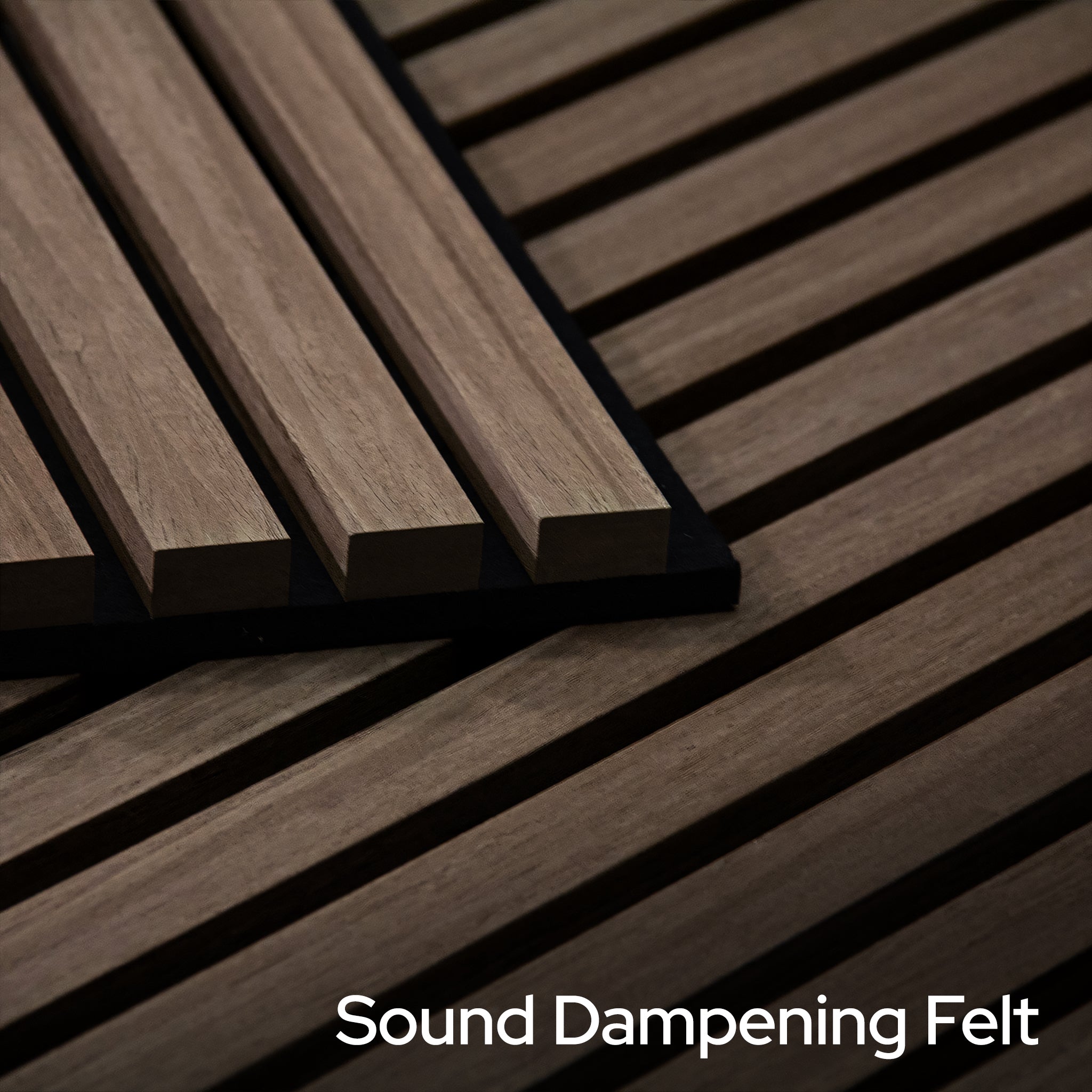 Warm Oak Acoustic Slat Panels 120" Length