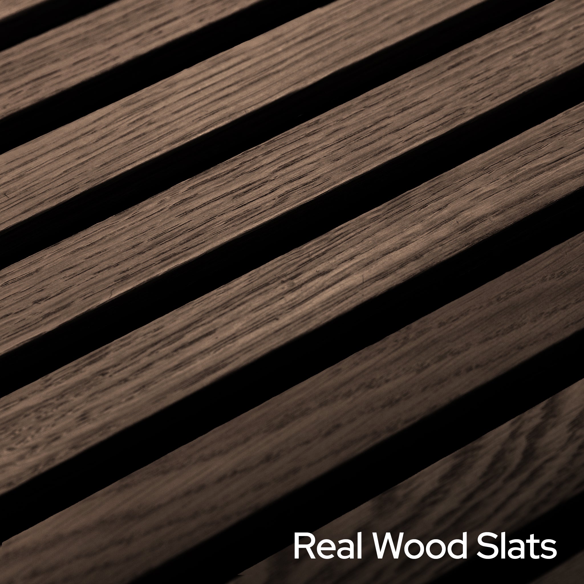 Warm Oak Acoustic Slat Panels 120" Length