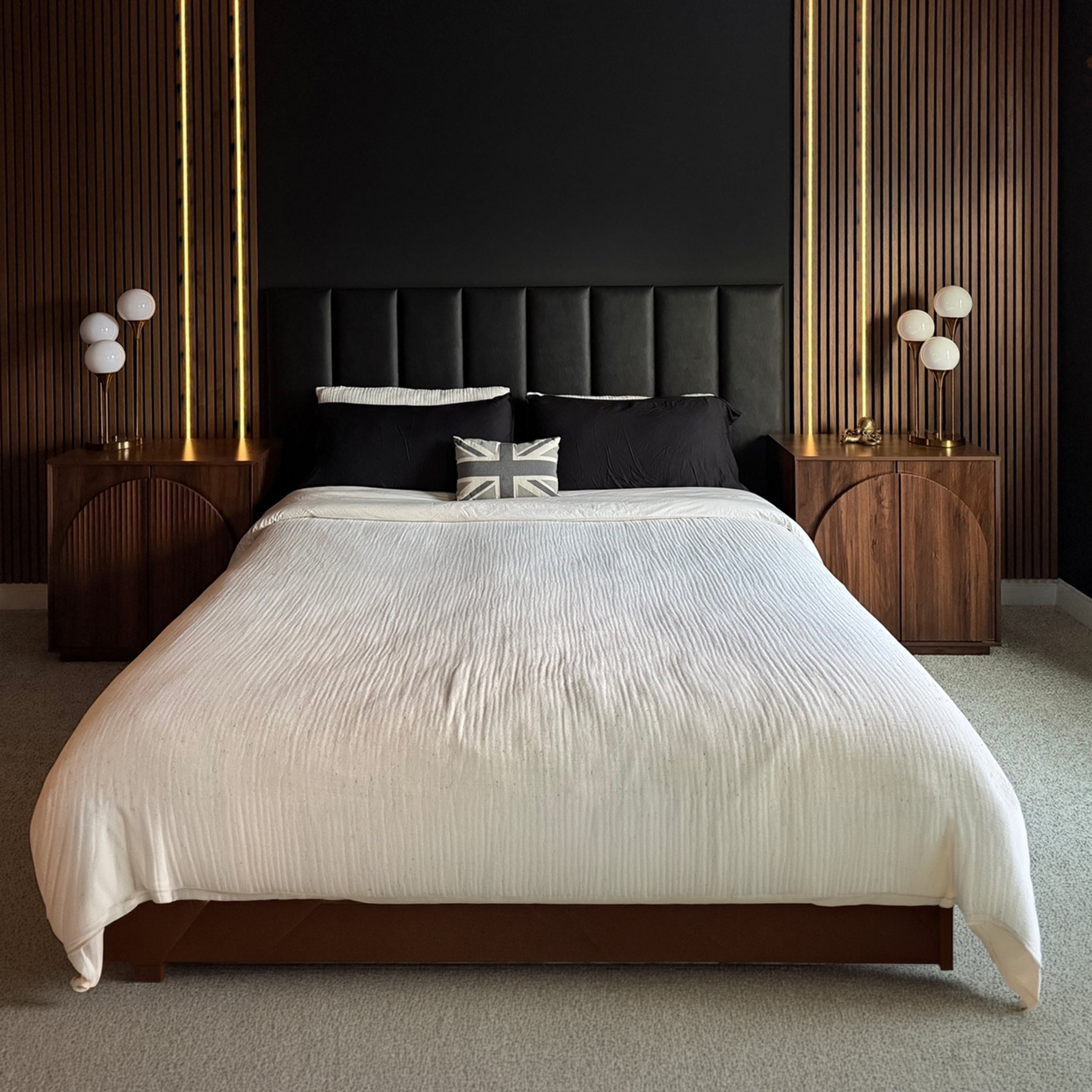 Natural Walnut Acoustic Slat Panels 94.5" or 120"