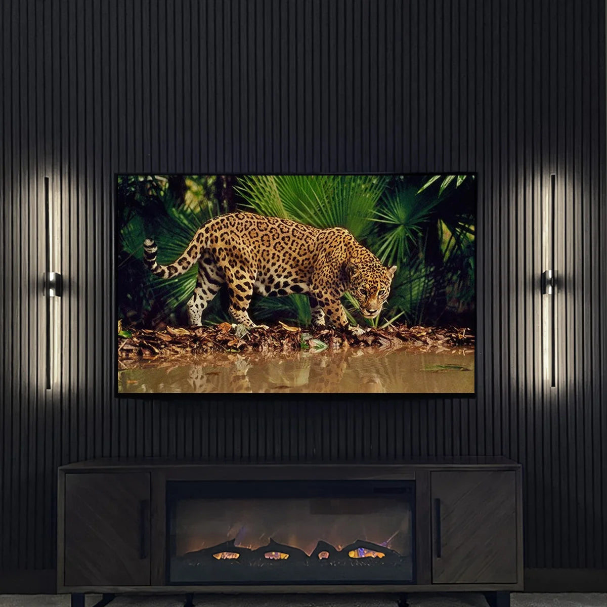 Graphite Oak Acoustic Slat Panels 94.5" or 120"