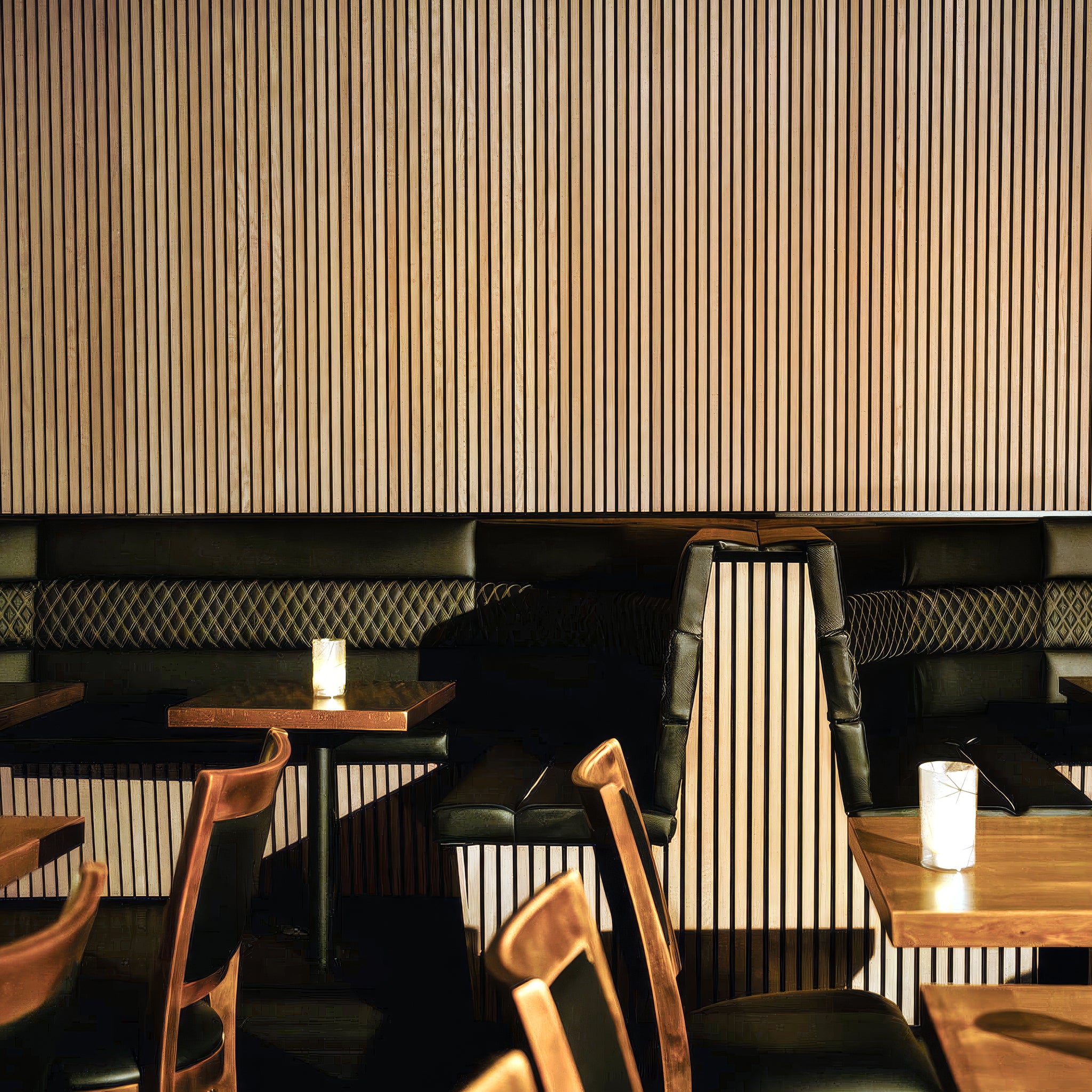 Natural Oak Acoustic Slat Panels 94.5" or 118" Length