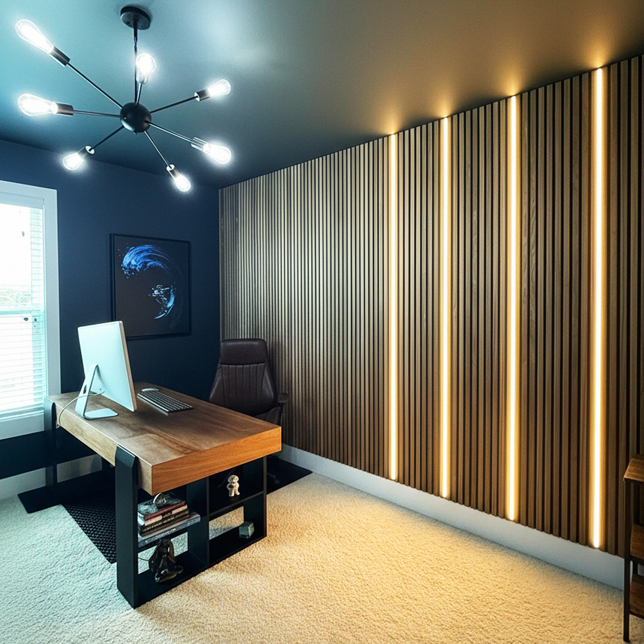 Sandal Walnut Acoustic Slat Panels 94.5" or 118" Length