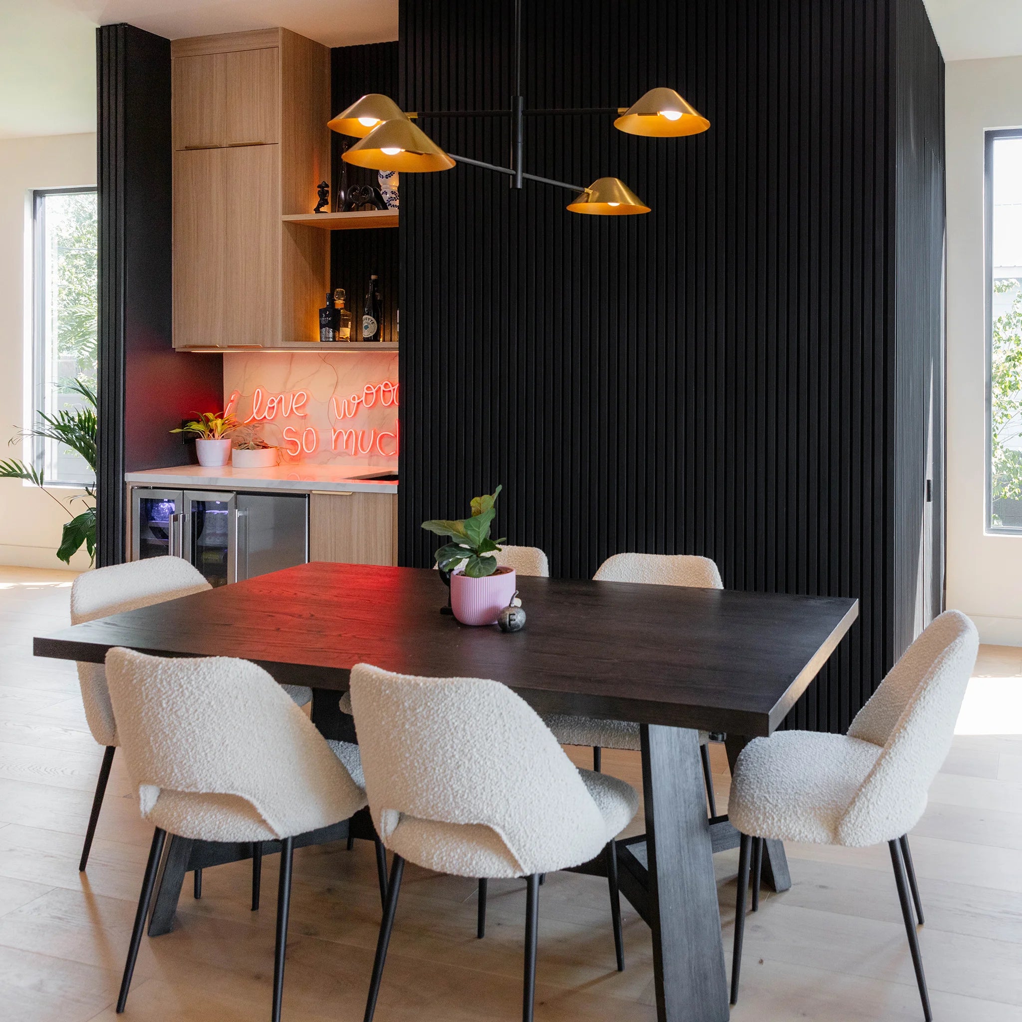 Noir Oak Acoustic Slat Panels 94.5" or 120"