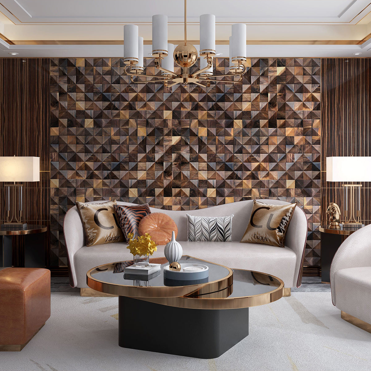 3D Diamond Natural Walnut