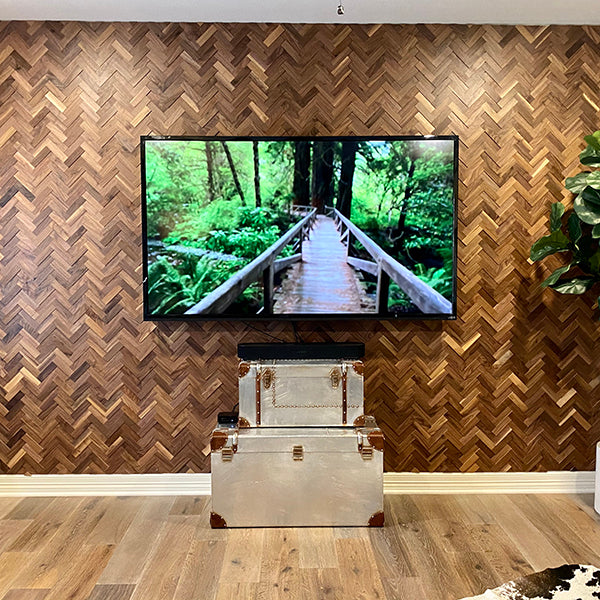 3D Natural Herringbone Walnut